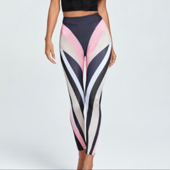 Pants - Multicolor Spliced Leggings